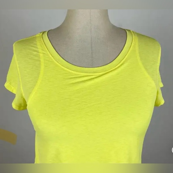 Free People Movement Neon Yellow Open RacerBack Layered Crop Top.   NWT.… - Picture 3 of 8